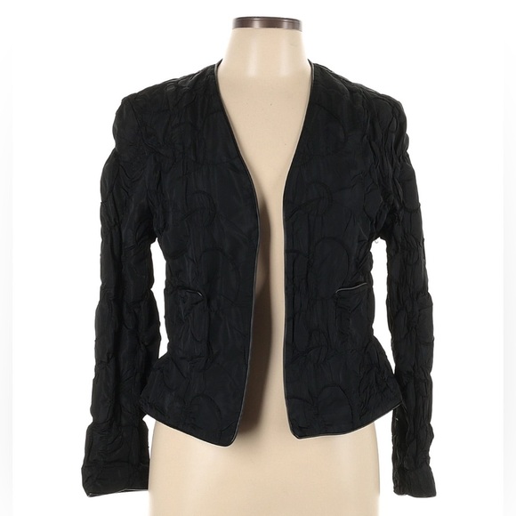 212 Goods Handmade in New York Black Quilted Jacket Size 10 - Picture 1 of 4